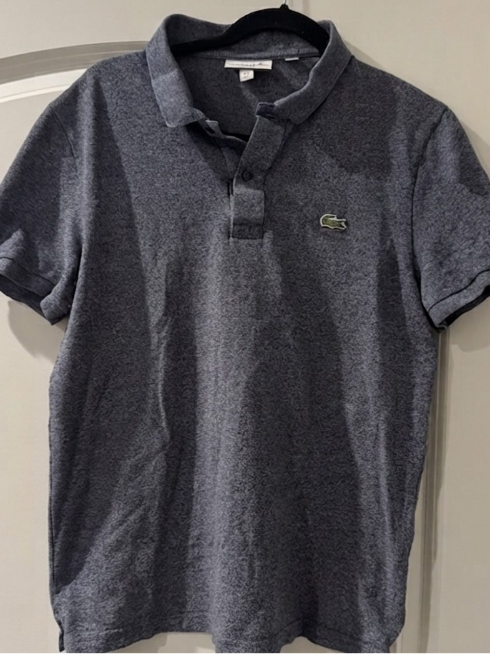 Lacoste boys Short-Sleeve Polo with Green Crocodile Logo Size Large